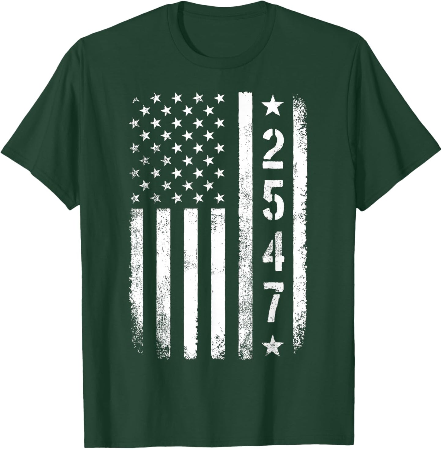 2547 Flag Patriotic T-Shirt - T-Shirt | Forest