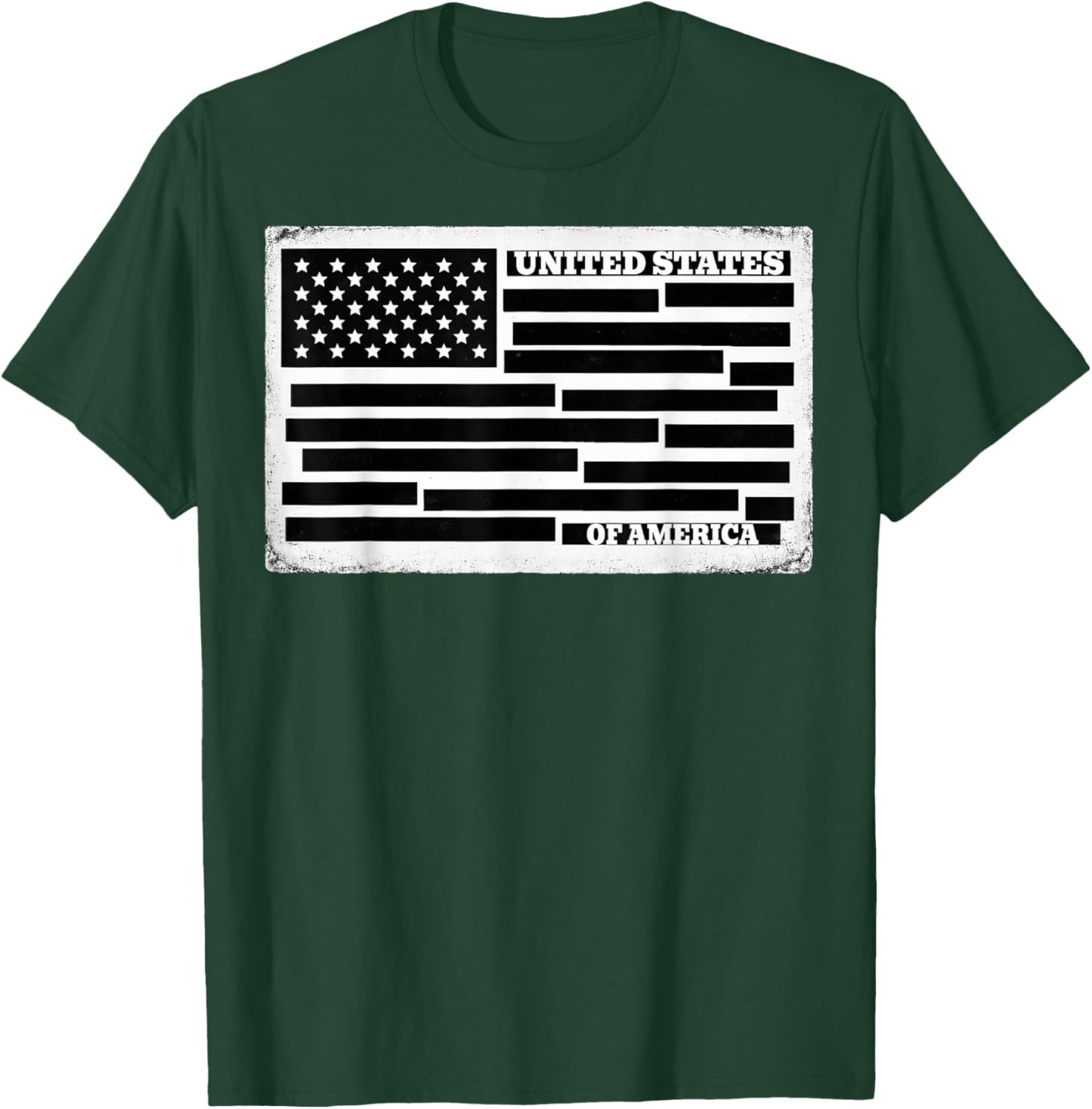 United States of America Document Censored File USA Flag T-Shirt - T-Shirt | Forest