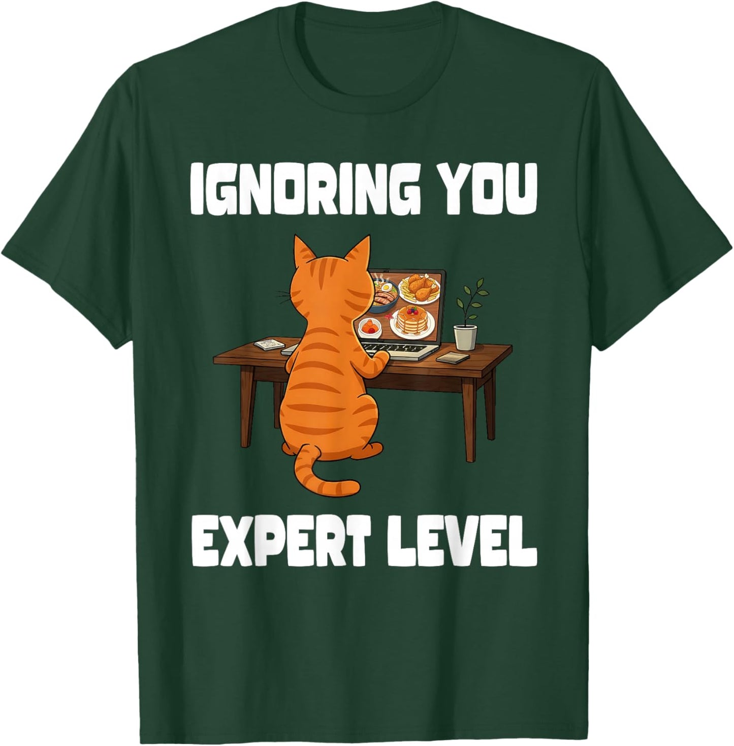 Funny Cat Ignoring You Expert Level Orange Tabby Introvert T-Shirt - T-Shirt | Forest
