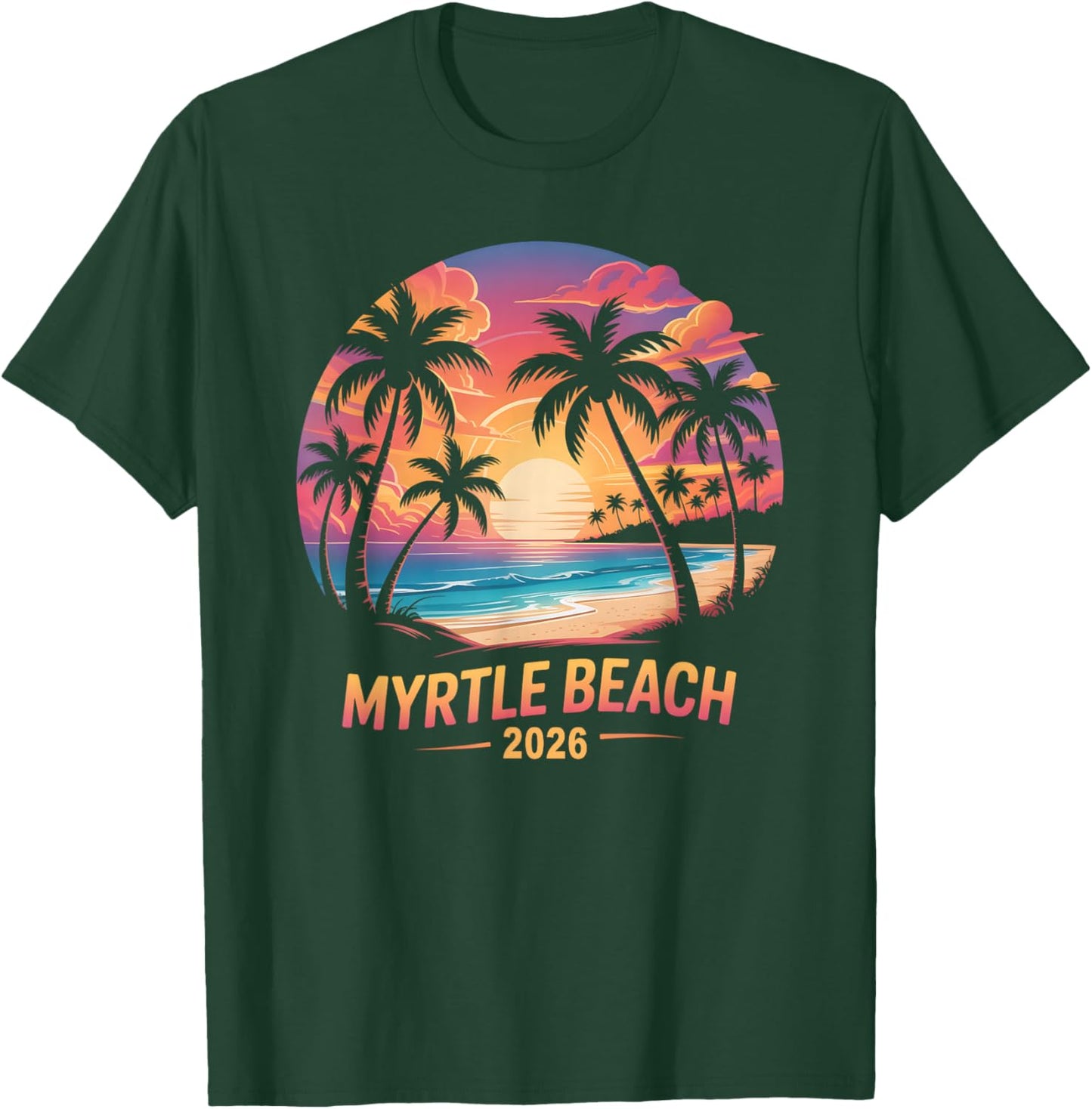 Kids Myrtle Beach 2026 Vacation Swimming Trip Mom Daughter T-Shirt - T-Shirt | Forest