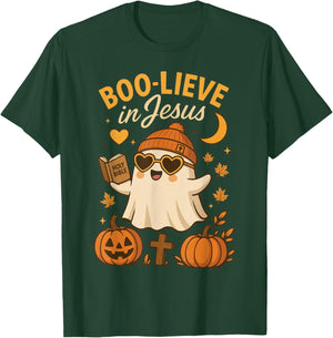 Boo-Lieve in Jesus T-Shirt - T-Shirt | Forest