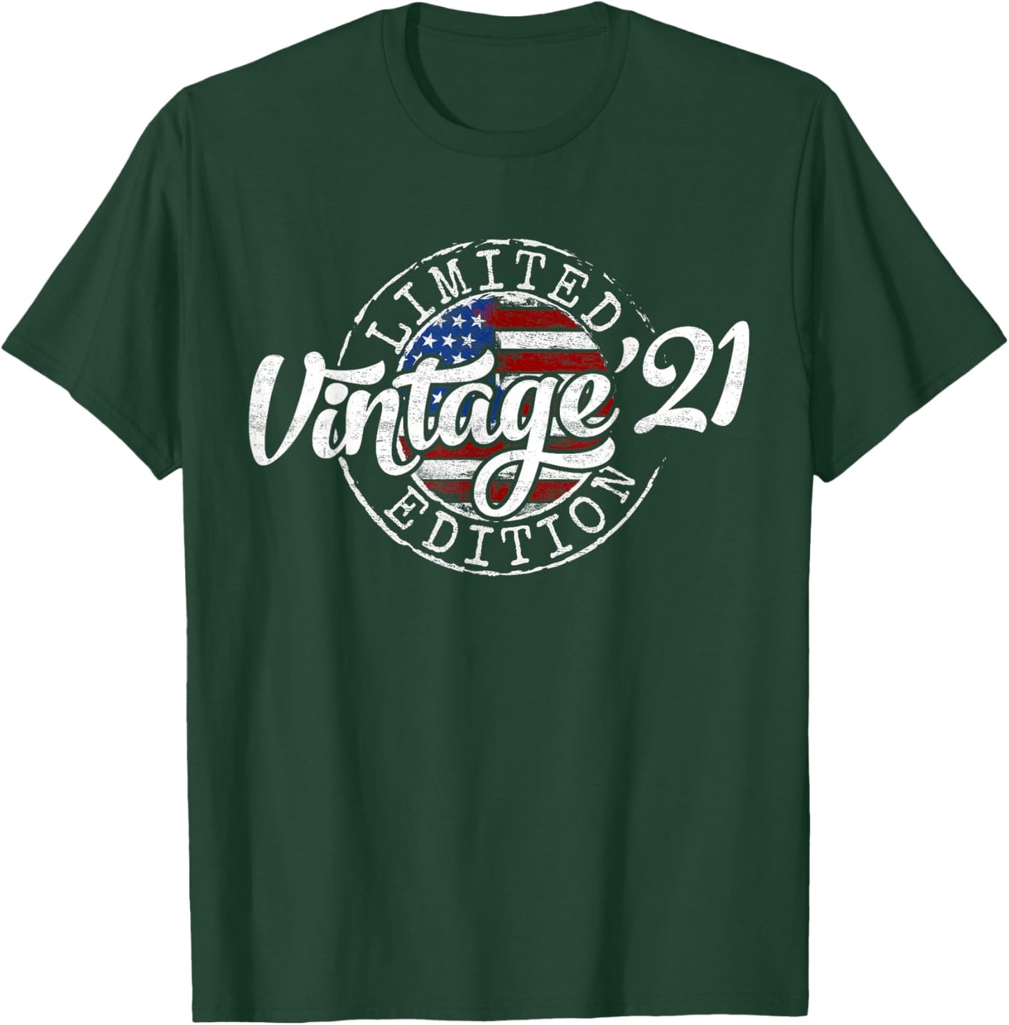 Vintage 2021 Stamp 5th Birthday Gift Boy Girl 5 Year Old T-Shirt - T-Shirt | Forest