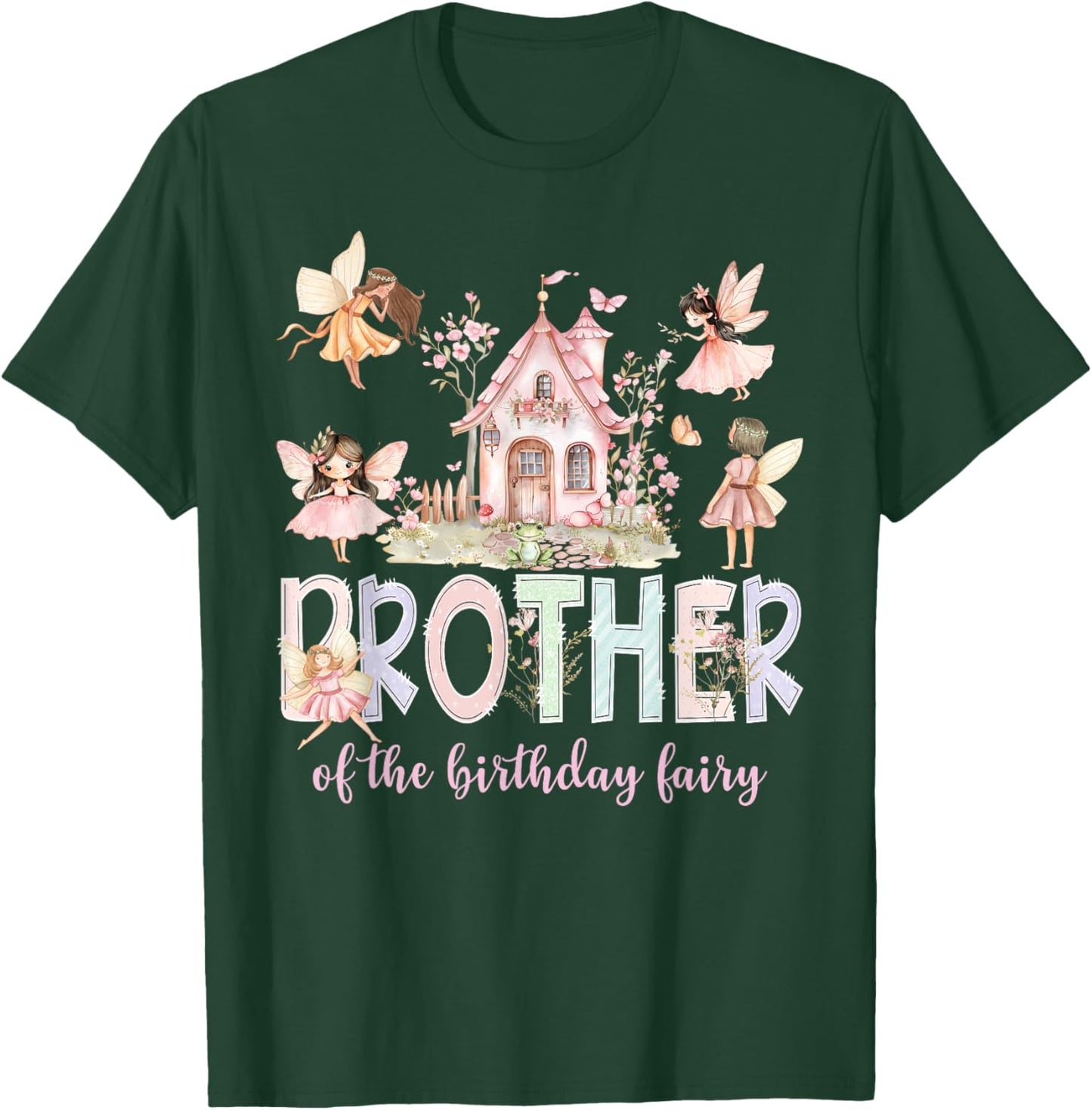 Brother of The Birthday Fairy Girl Magical Family Matching T-Shirt - T-Shirt | Forest