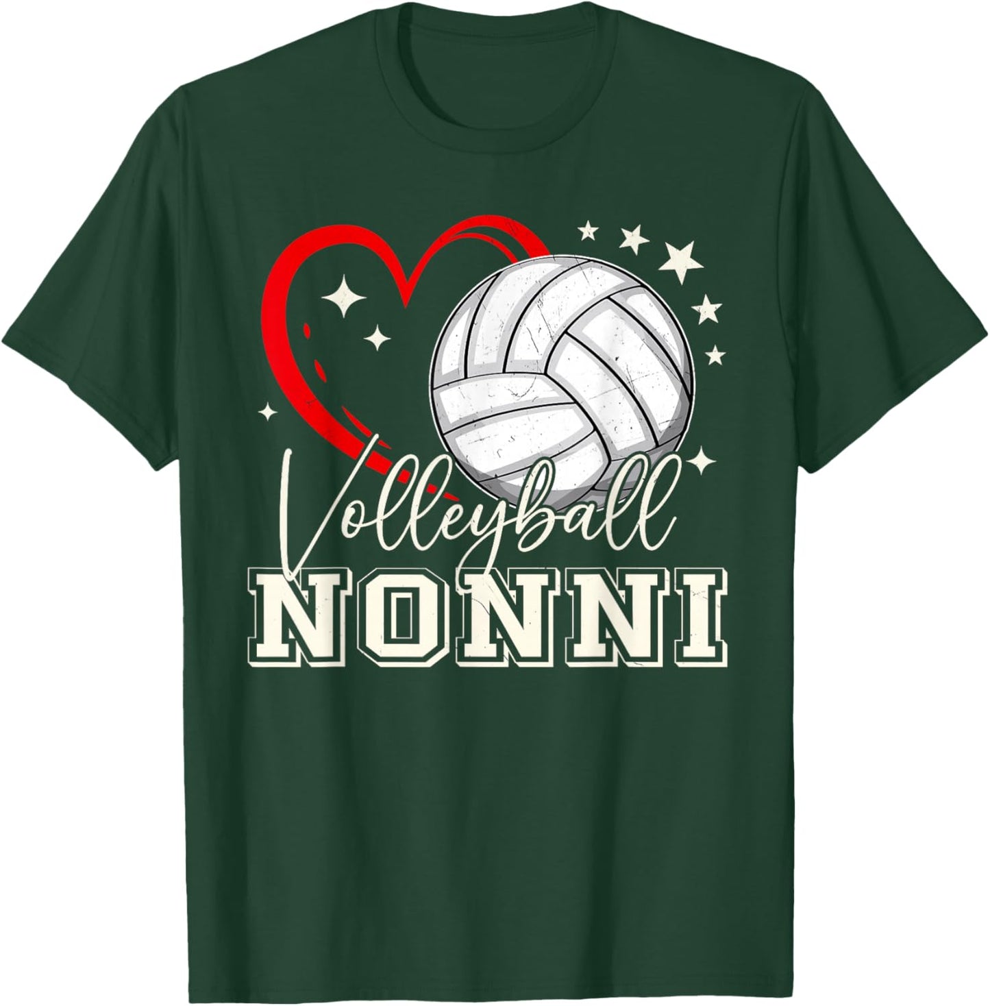 Volleyball Nonni Family Matching Cute Volleyball Lover T-Shirt - T-Shirt | Forest