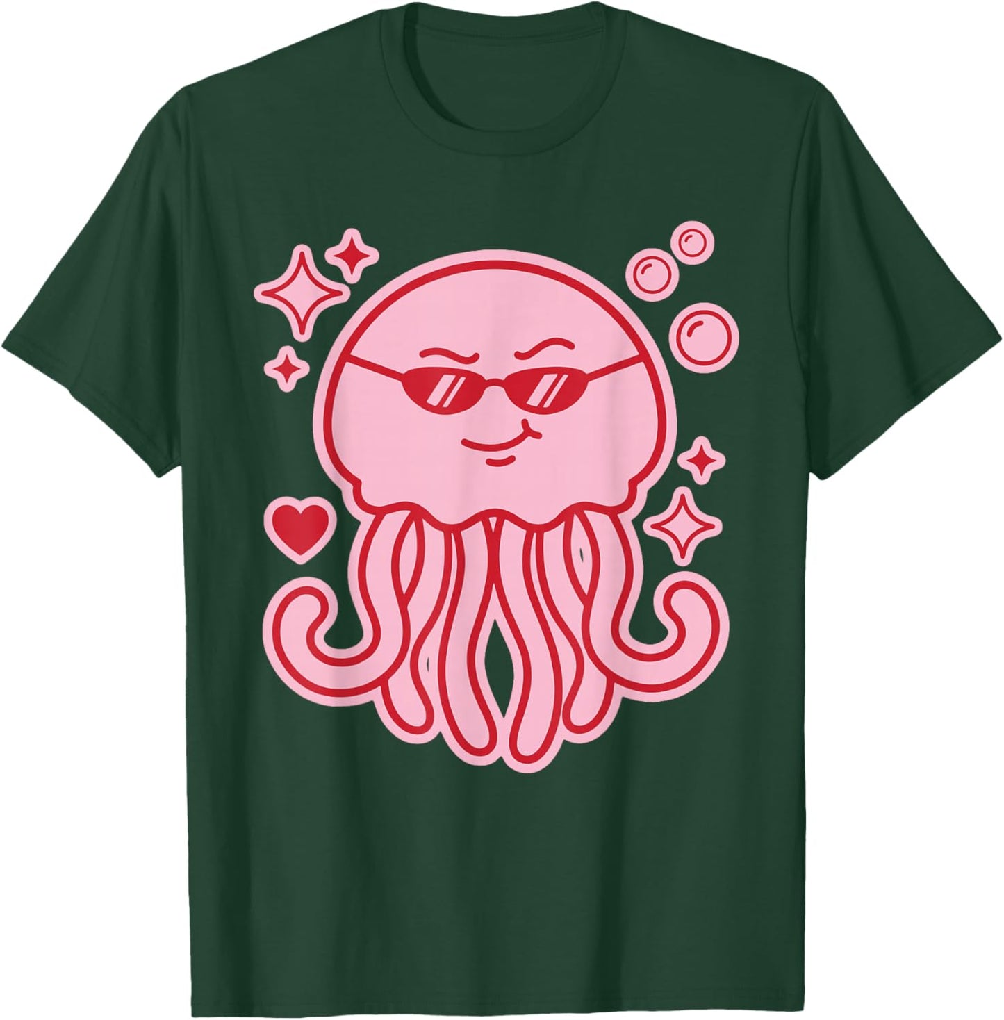 Y2K Cute Kawaii Pink Jellyfish T-Shirt - T-Shirt | Forest