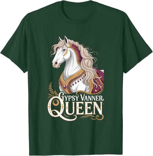 Gypsy Vanner Queen Horse Love Equestrian T-Shirt - T-Shirt | Forest