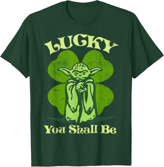 Star Wars St. Patrick's Day Lucky You Shall Be Yoda Clover T-Shirt - T-Shirt | Forest