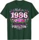 40 Year Old Made 1986 Floral 40th Birthday Women T-Shirt - T-Shirt | Forest
