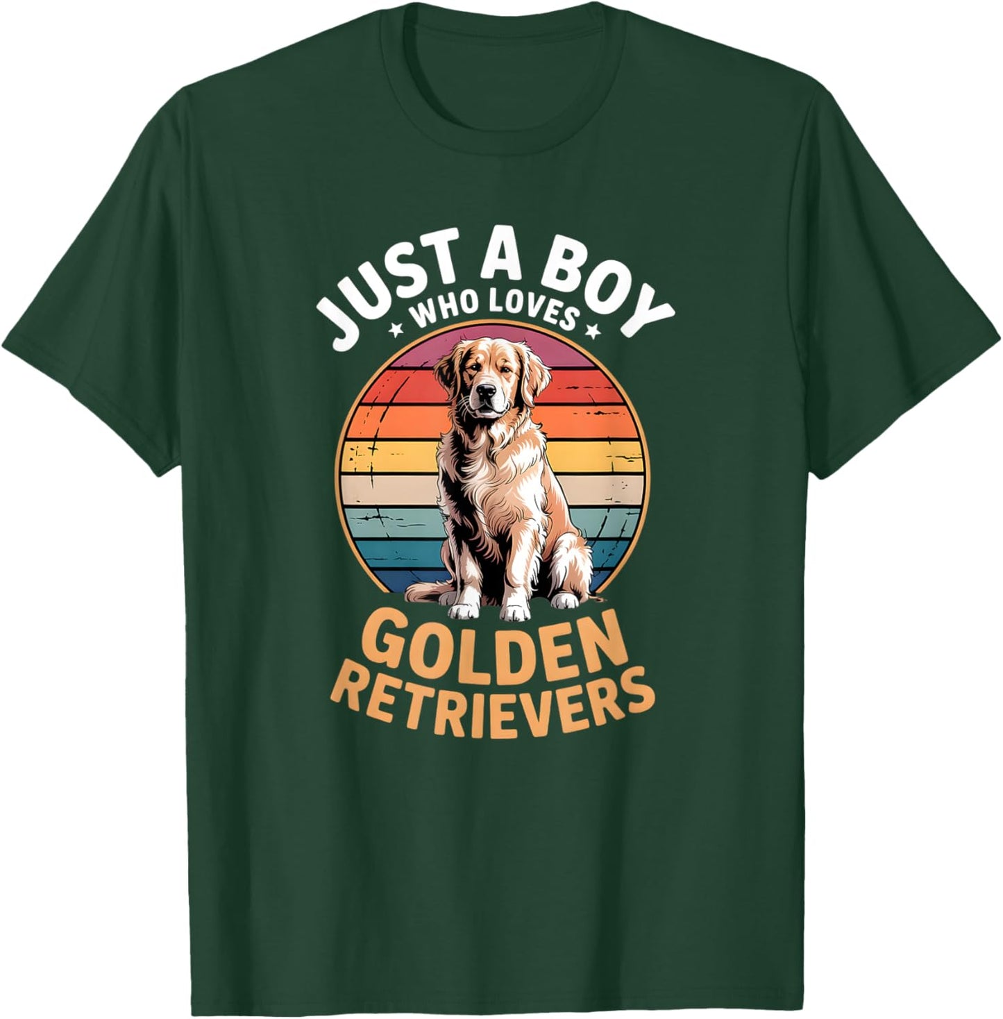 Boys Golden Retriever T-Shirt - T-Shirt | Forest