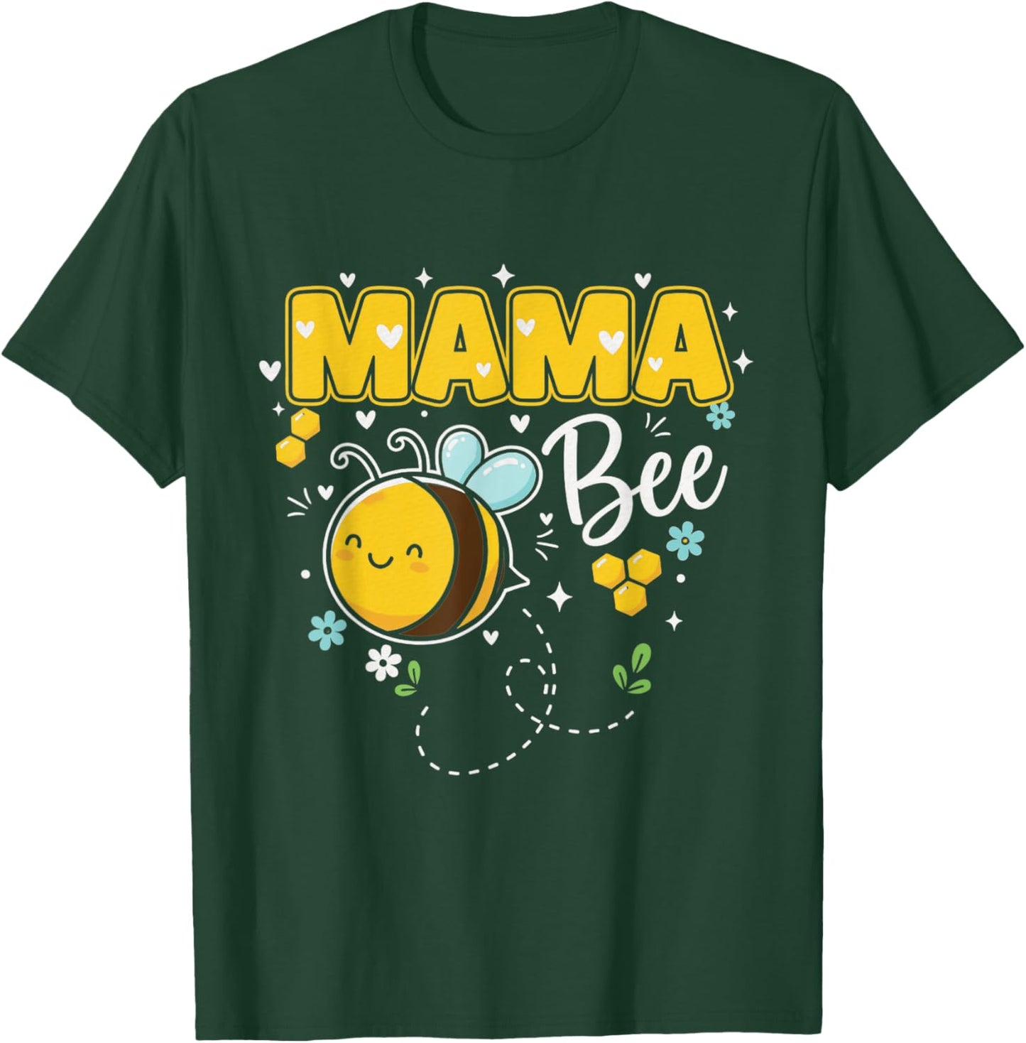 Mama Bee Cute Beekeeping Birthday Party Matching Family T-Shirt - T-Shirt | Forest