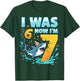 I was 6 Now I'm 7 Shark 6 7 Birthday T-Shirt - T-Shirt | Forest
