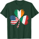 Irish Italian American Flag Ireland Italy USA Patrick's Day T-Shirt - T-Shirt | Forest