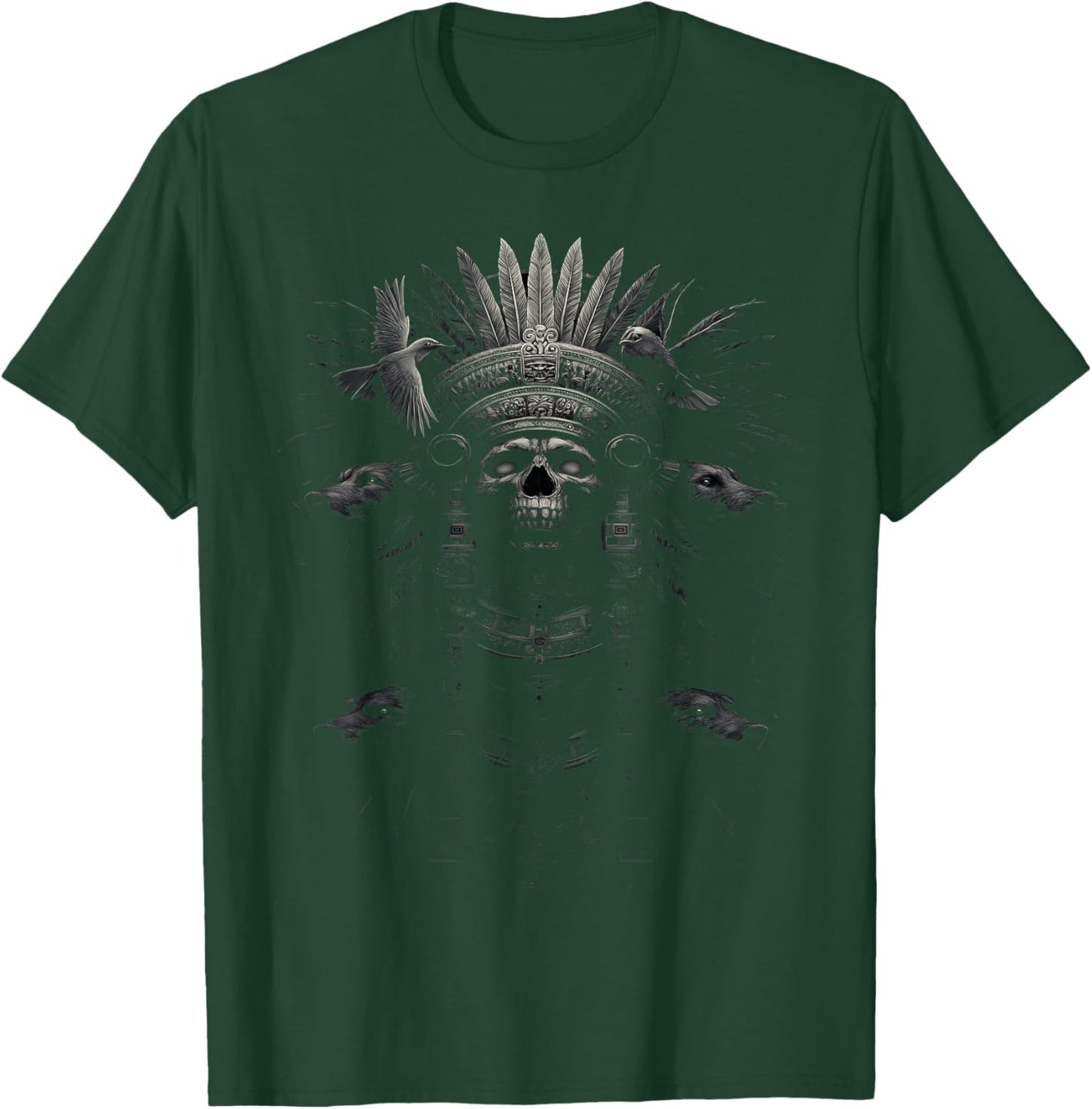Aztec God Maya Mexican Toltec Inca Mayan Indigenous Azteca T-Shirt - T-Shirt | Forest