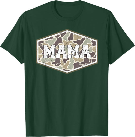 Mama Camouflage Mommy Funny Happy Mother's Day Mom Life T-Shirt - T-Shirt | Forest