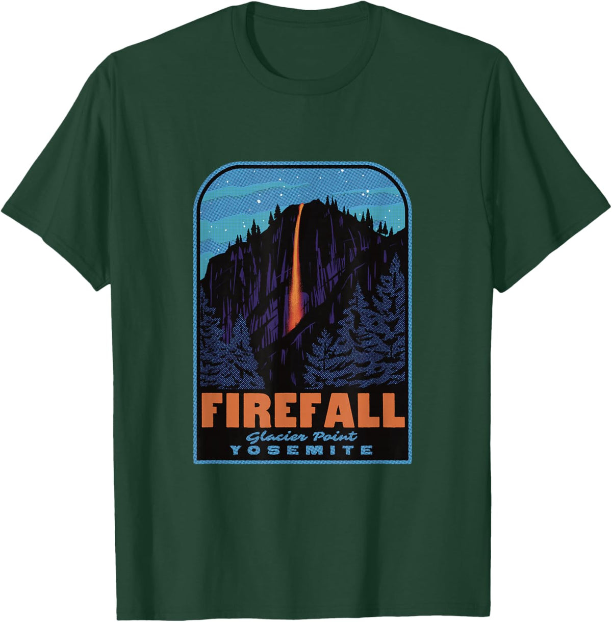 Historic Yosemite Firefall Glacier Point T-Shirt - T-Shirt | Forest