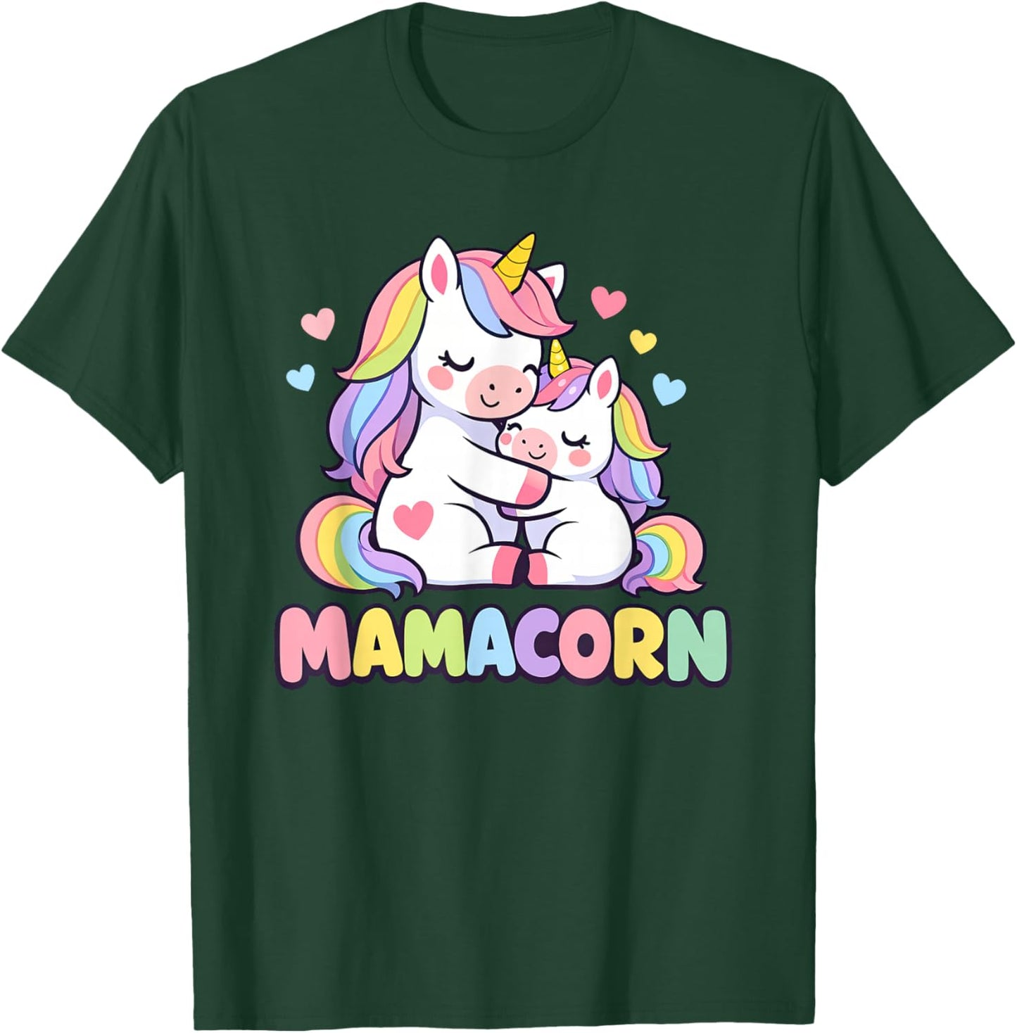 Mamacorn Mothers Day 2026 Mom Unicorn Mama Life Women T-Shirt - T-Shirt | Forest