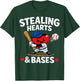 Stealing Hearts & Bases Valentine’s Day Baseball Love T-Shirt - T-Shirt | Forest