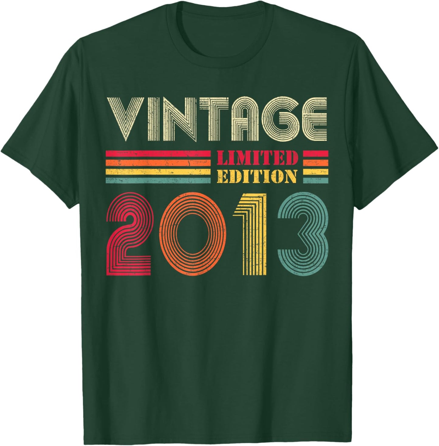 13 Year Old Gifts Vintage 2013 13th Birthday Boys Girls T-Shirt - T-Shirt | Forest