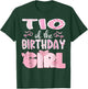 TIO of The Birthday Girl Family Pink Coquette Bow T-Shirt - T-Shirt | Forest