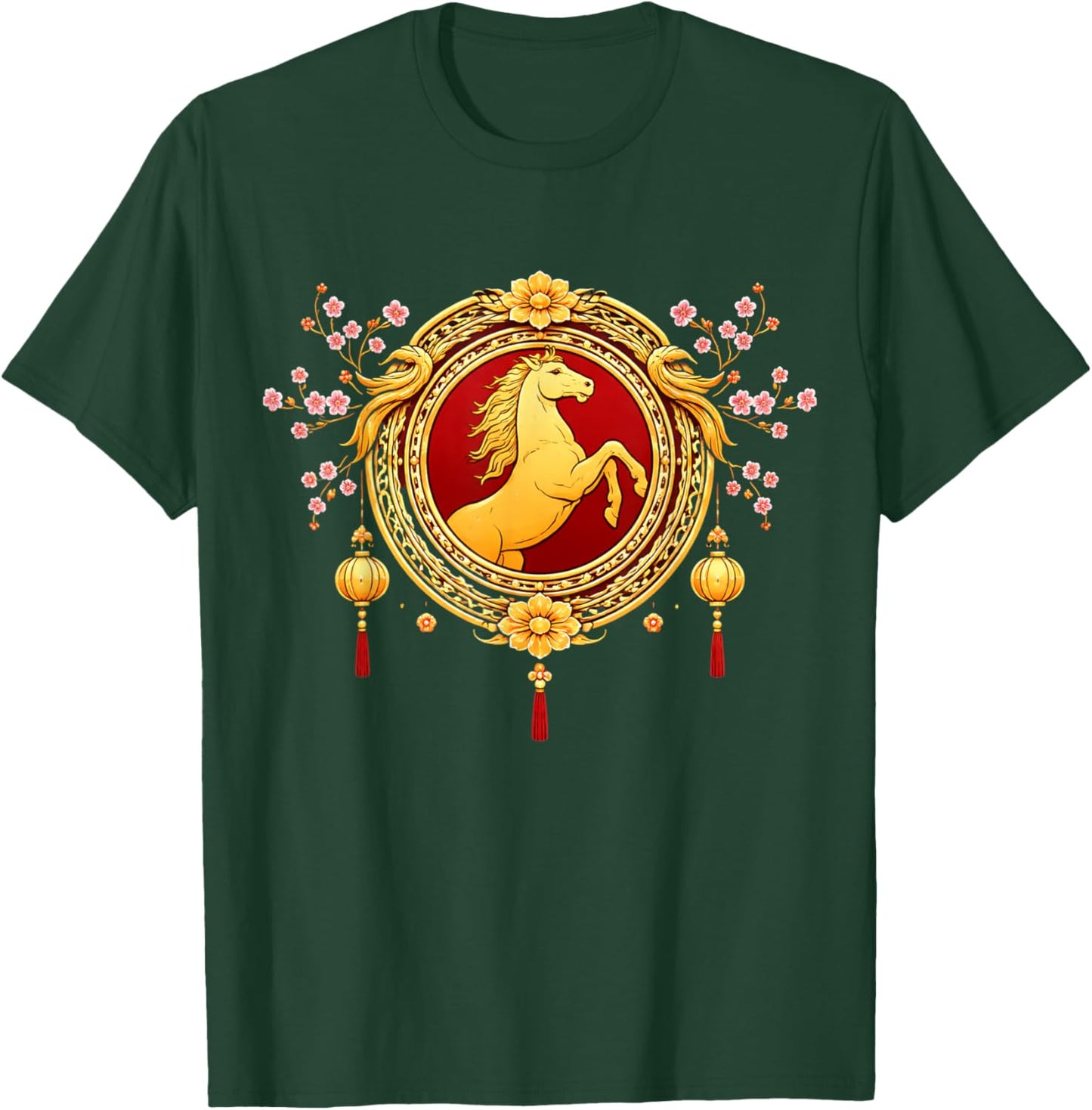 Year of The Horse 2026 Lunar New Year Chinese Men Women Kids T-Shirt - T-Shirt | Forest