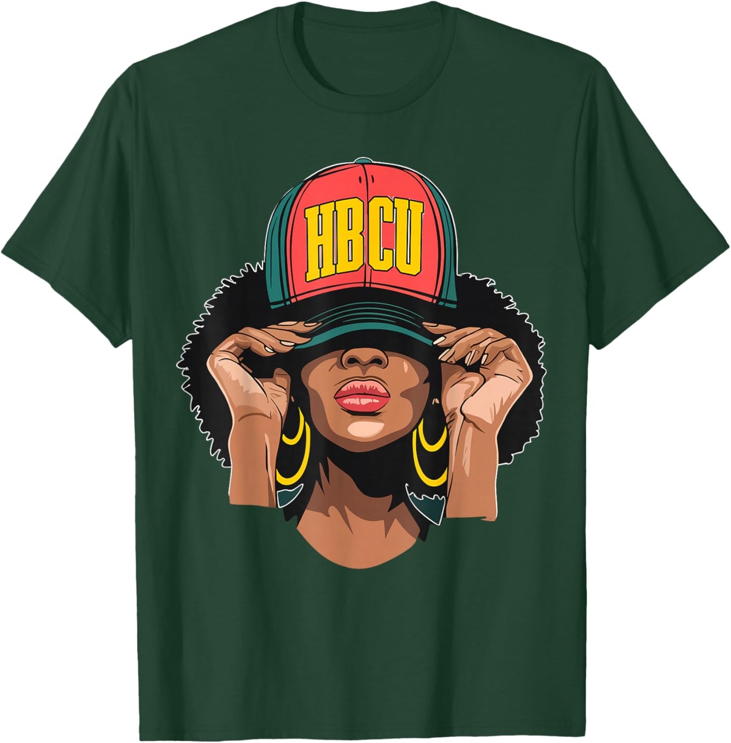 Beautiful Black History Month HBCU T-Shirt - T-Shirt | Forest