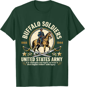 Buffalo Soldiers Black History United States Army Honor T-Shirt - T-Shirt | Forest