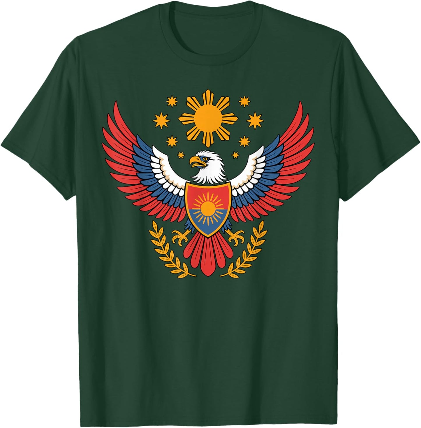 Philippines Eagle Emblem Filipino Pride T-Shirt - T-Shirt | Forest