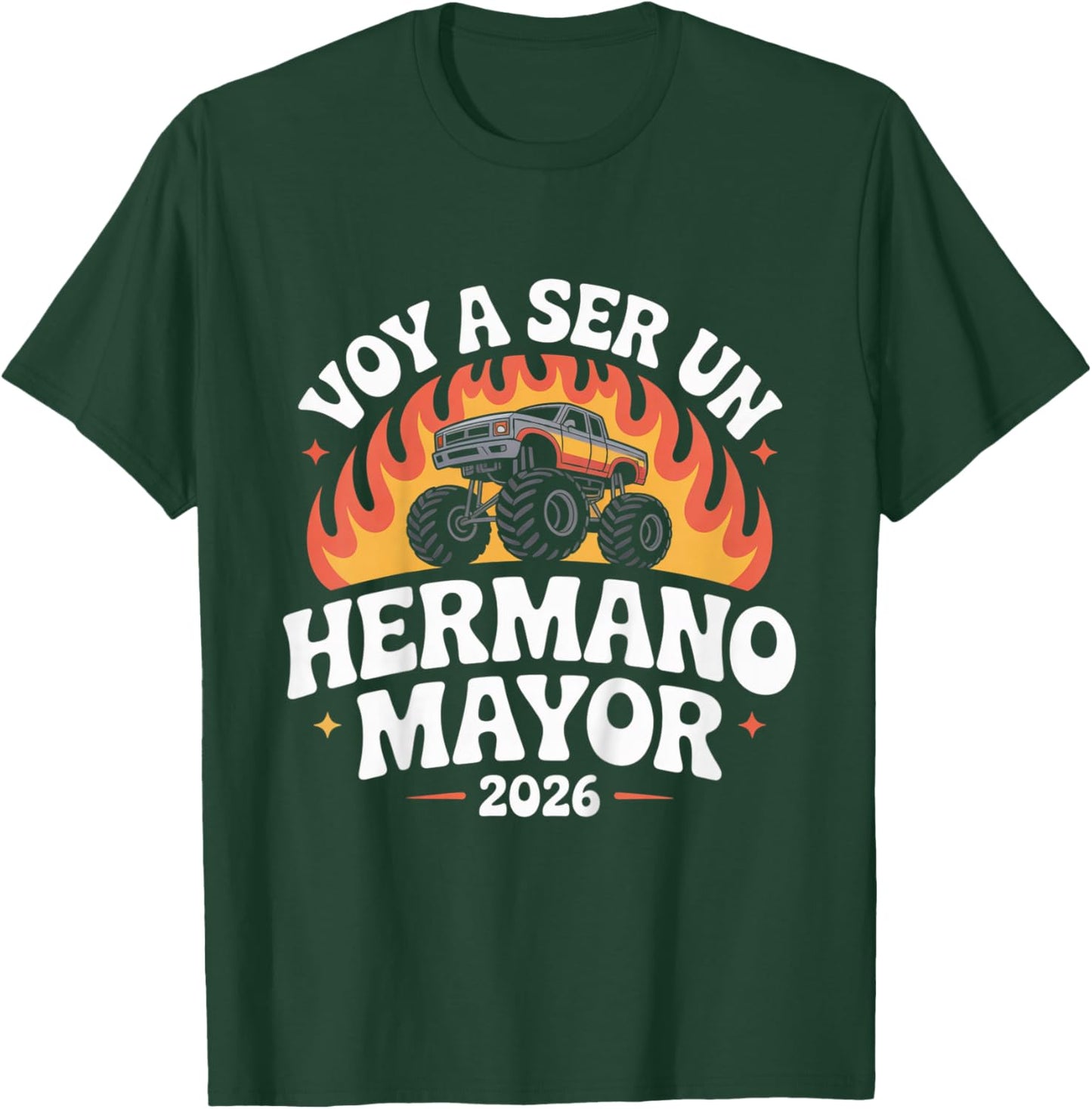 Kids Hermano Mayor 2026 Promoted to Big Brother Spanish Groovy T-Shirt - T-Shirt | Forest