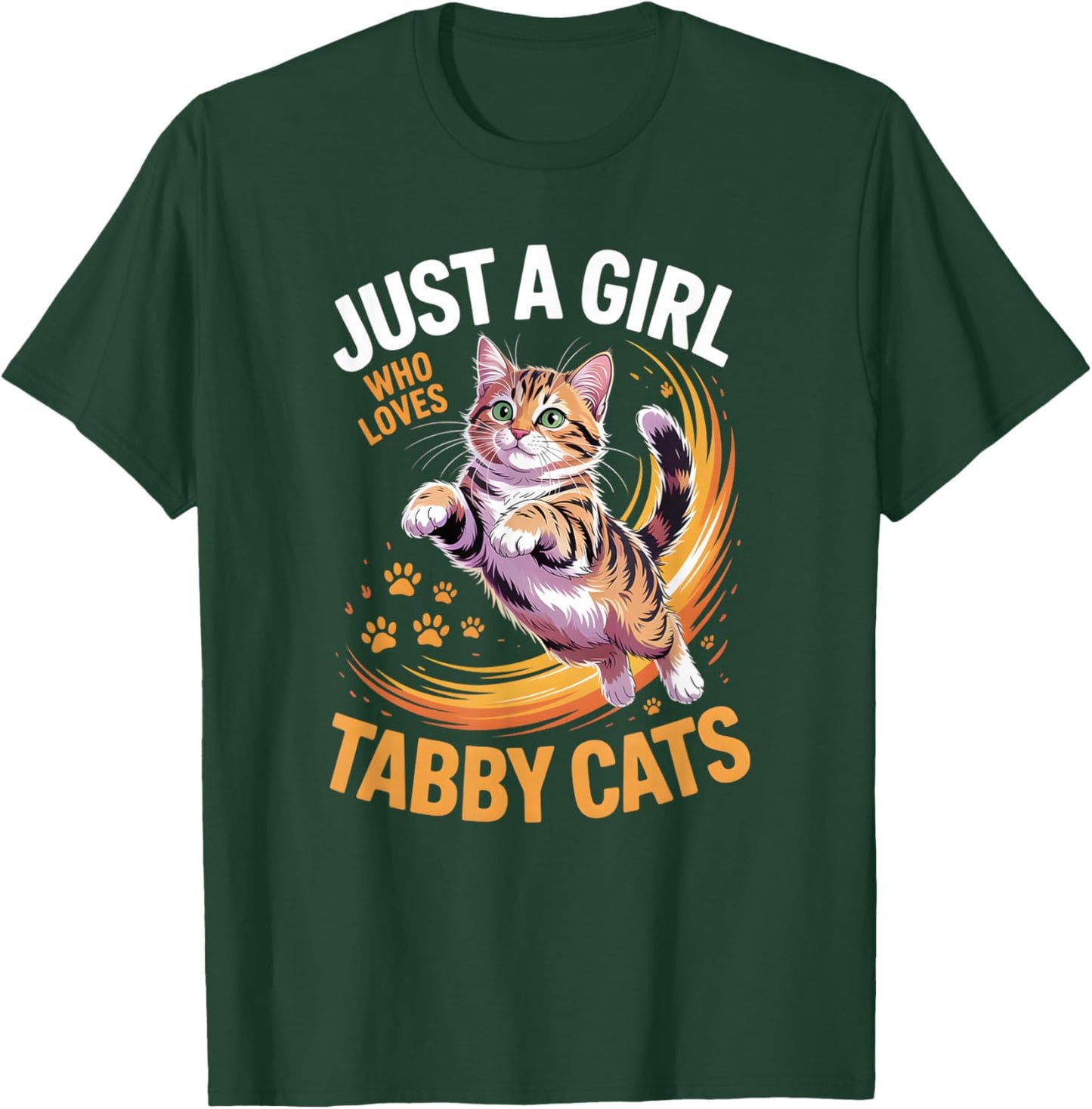 Girls Tabby Cat T-Shirt - T-Shirt | Forest