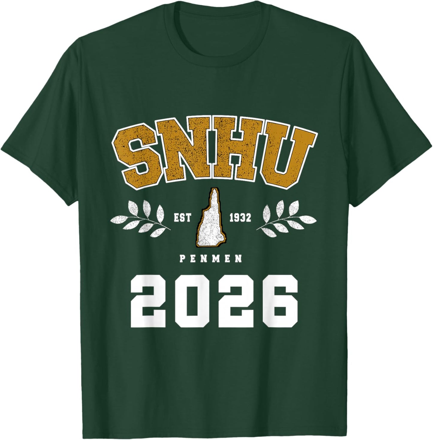 SNHU Arch Retro College University Athletic Sports T-Shirt - T-Shirt | Forest