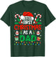First Christmas As A Dad 2025 Family Matching 1st New Dad T-Shirt - T-Shirt | Forest