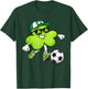 Soccer Saint Patricks Day Boys Kid Drip Sport Green Shamrock T-Shirt - T-Shirt | Forest