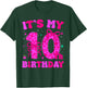 It's My 10th Birthday Coquette Bow 10th Birthday Girl T-Shirt - T-Shirt | Forest