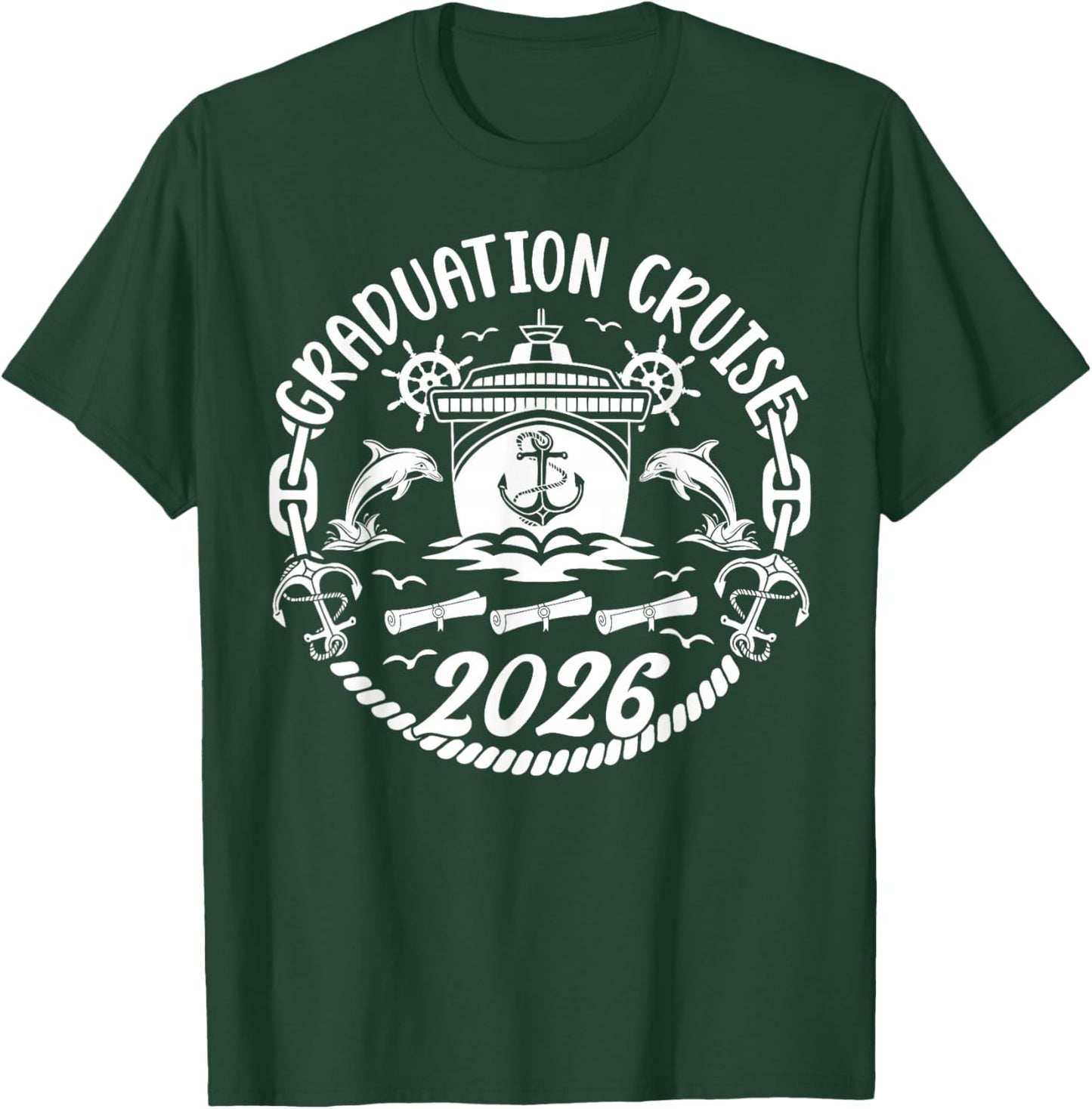 Graduation Cruise Trip 2026 Vacation Graduate Cruising T-Shirt - T-Shirt | Forest