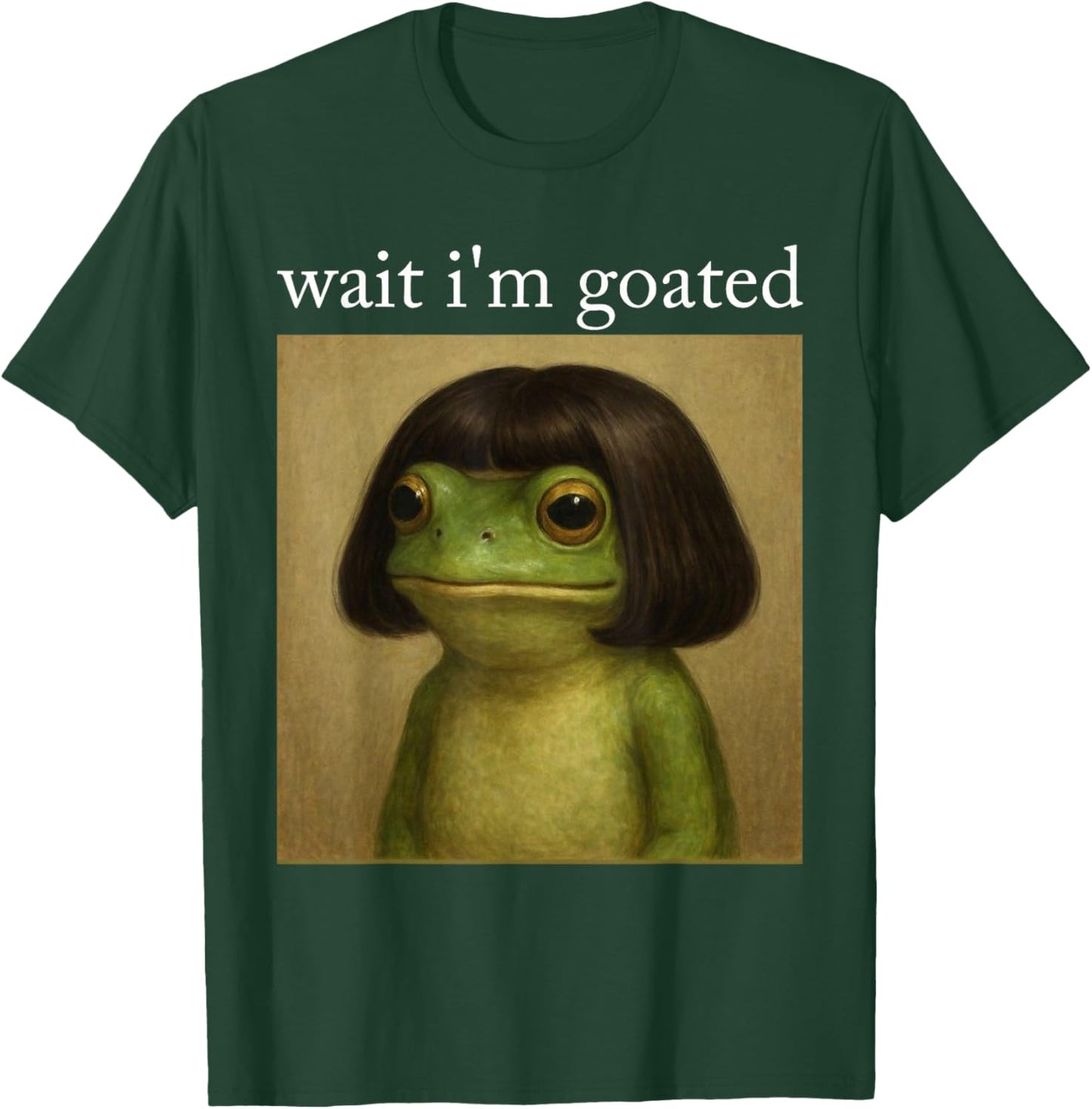 Funny Frog Bob Haircut Meme Frog Wig Men Women Kids T-Shirt - T-Shirt | Forest