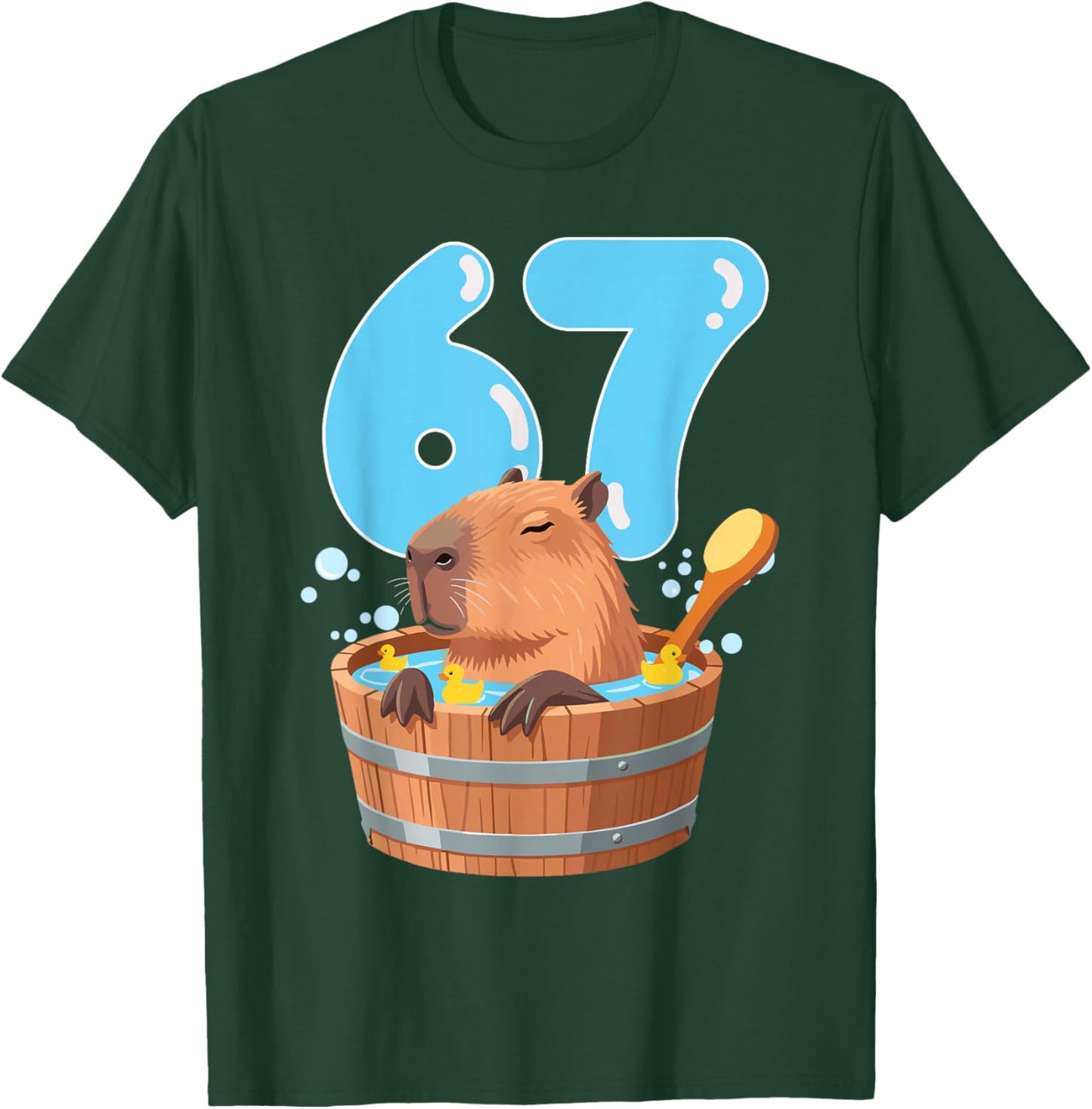 67 Six Seven 6-7 Capybara Funny Teen Kids Capybara 67 T-Shirt - T-Shirt | Forest