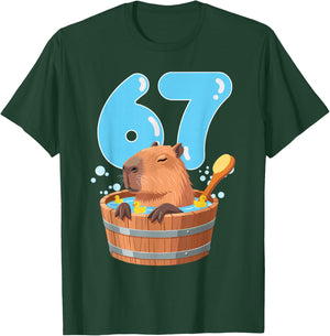 67 Six Seven 6-7 Capybara Funny Teen Kids Capybara 67 T-Shirt - T-Shirt | Forest