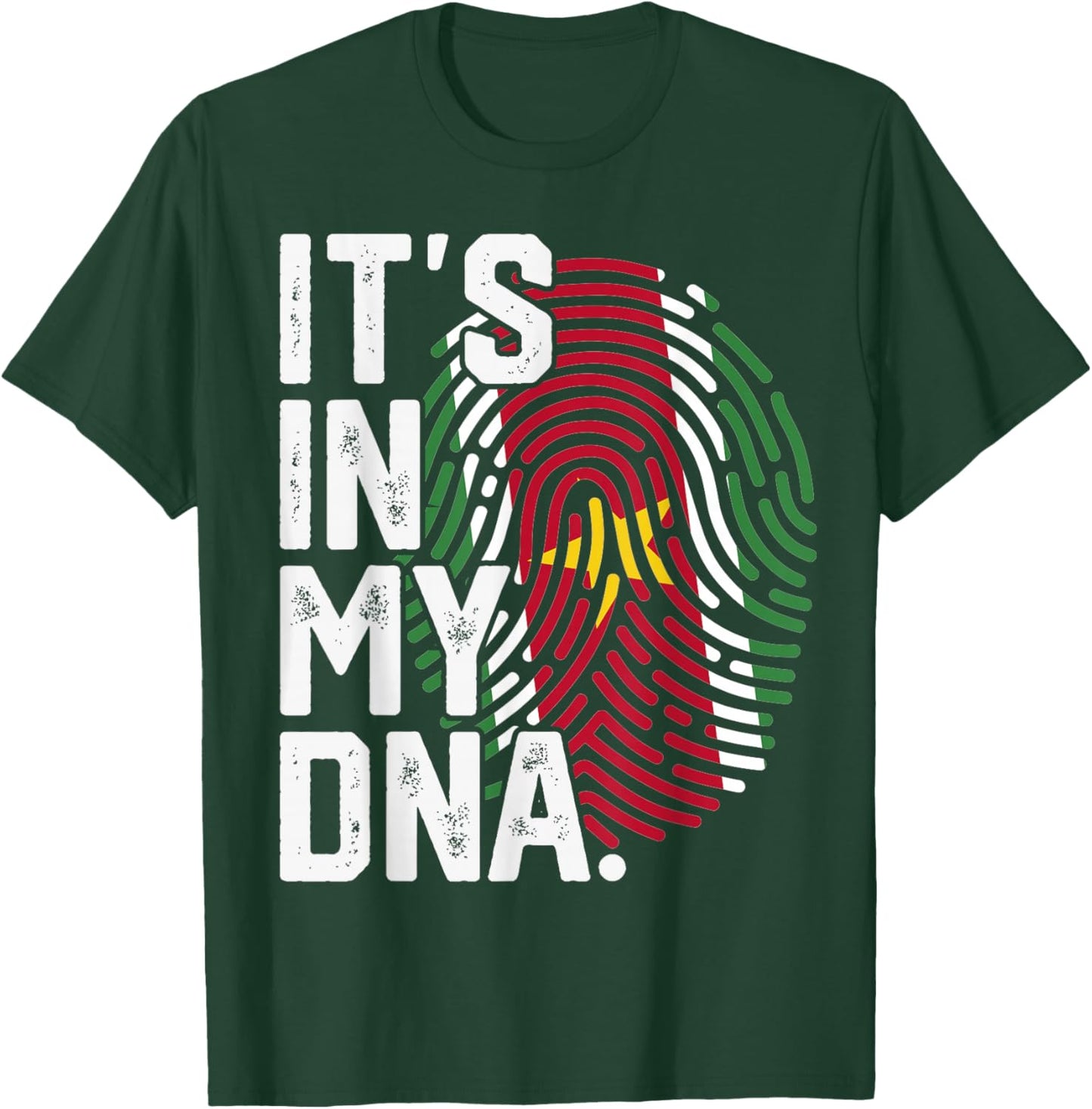Suriname Roots Flag Fingerprint Graphic Patriotic T-Shirt - T-Shirt | Forest