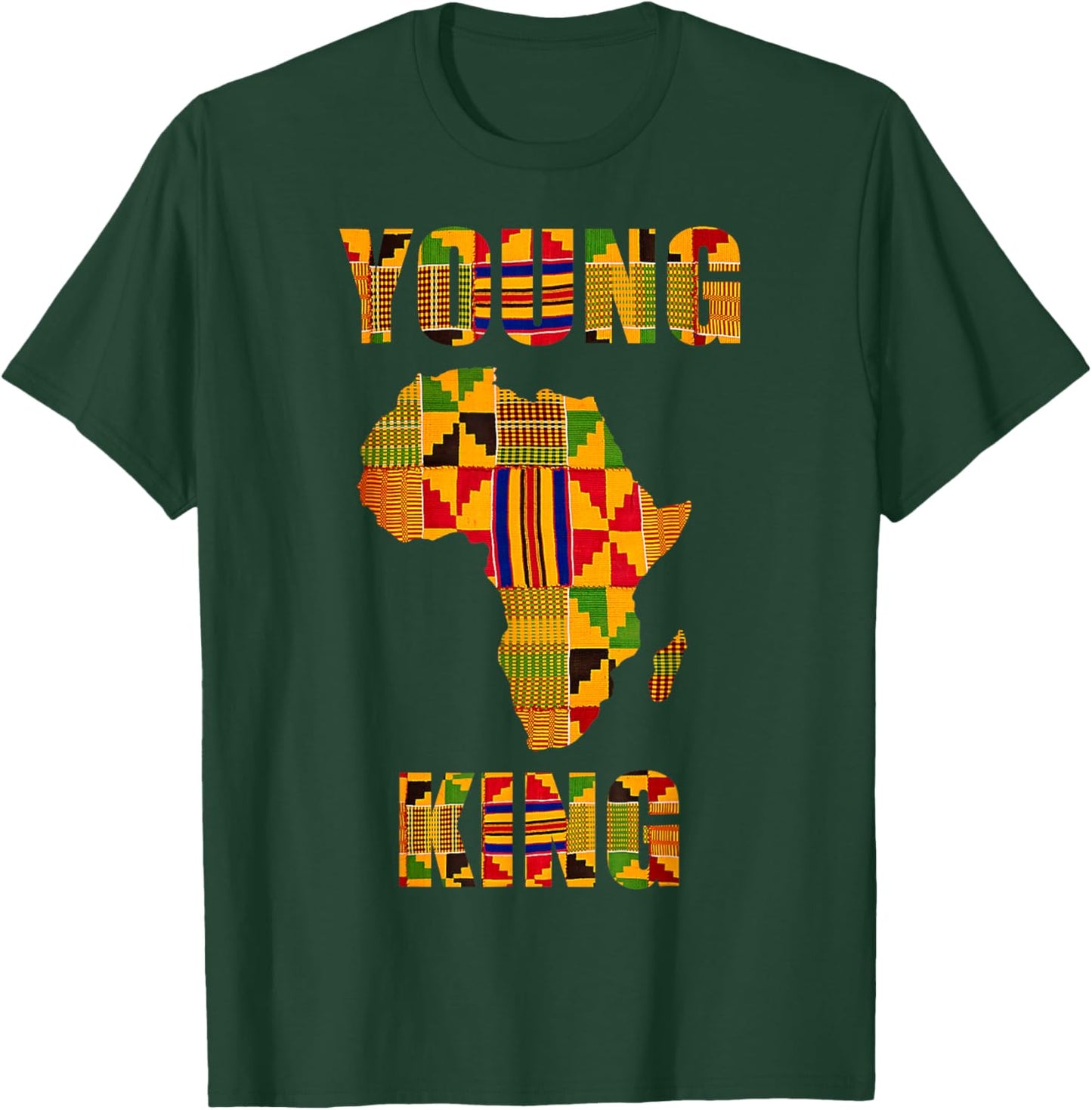 Cool African Kente Art Men Boys Kids African American Print T-Shirt - T-Shirt | Forest