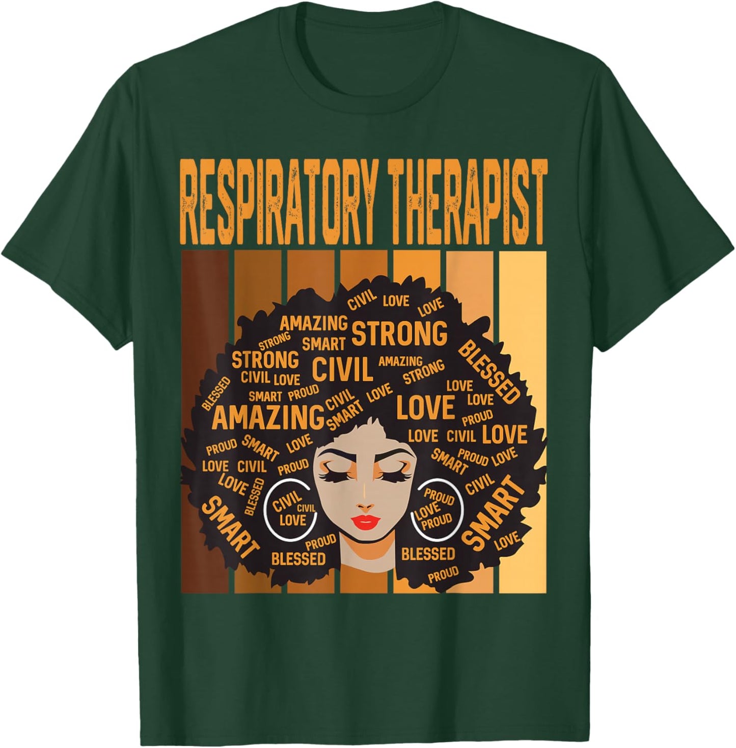 Respiratory Therapist Powerful Black History Month Pride T-Shirt - T-Shirt | Forest