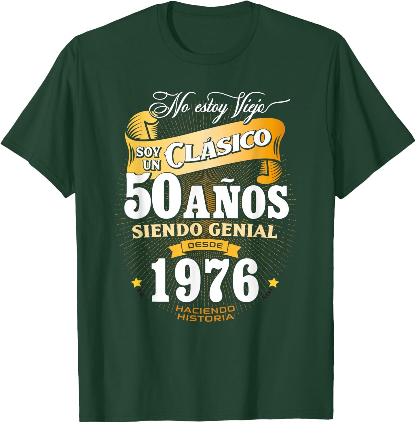 Vintage 50th Birthday Men Funny 1976 50 Birthday Spanish T-Shirt - T-Shirt | Forest