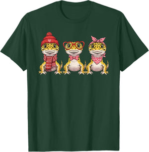 Retro Leopard Gecko Cute Valentine T-Shirt - T-Shirt | Forest