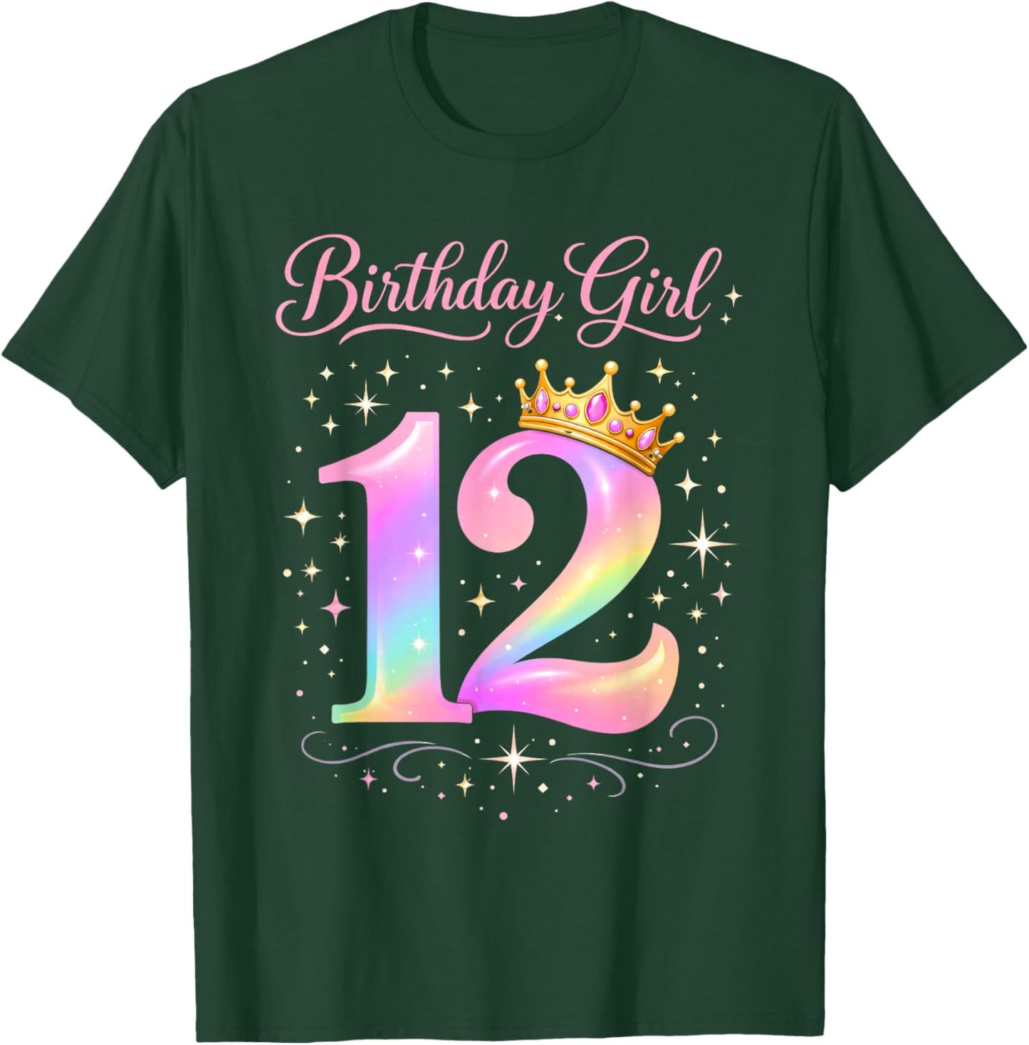 12th Birthday for Girls Twelve 12 Year Old T-Shirt - T-Shirt | Forest