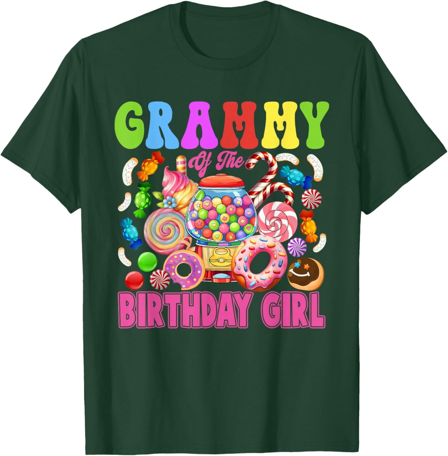 Grammy of The Birthday Girl Candyland Matching Family T-Shirt - T-Shirt | Forest