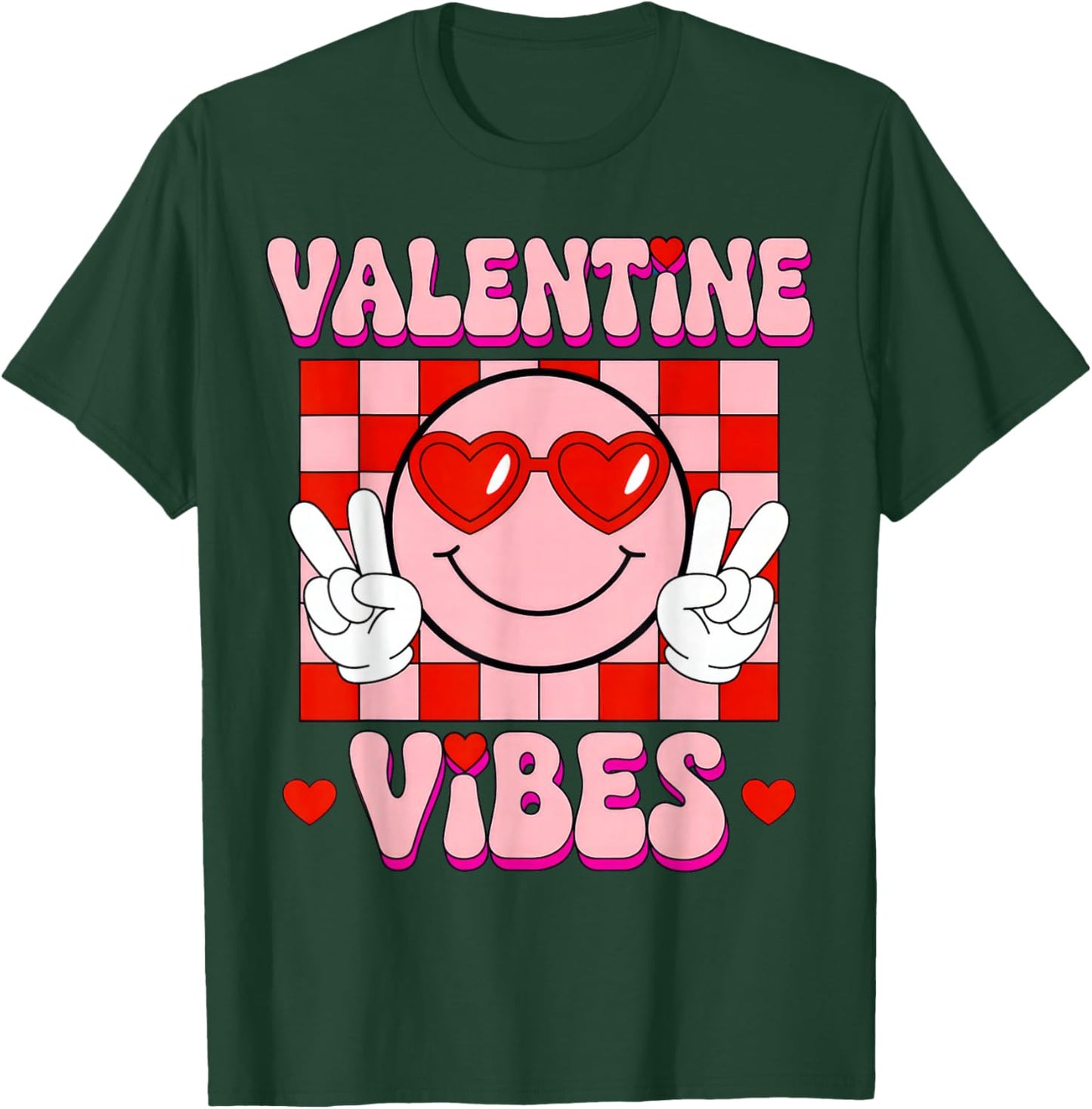 Groovy Valentine Vibes T-Shirt - T-Shirt | Forest