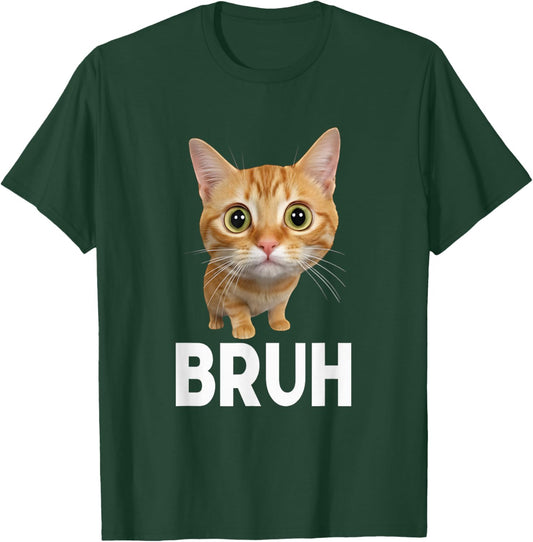 Funny Cat Saying Bruh Meme Boys Girls Teen Funny Bruh Kitten T-Shirt - T-Shirt | Forest