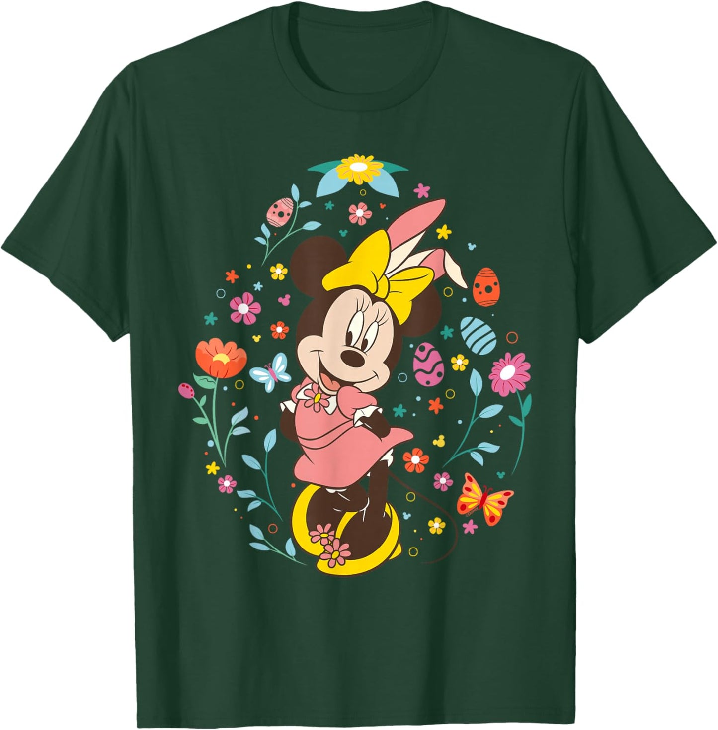 Disney Minnie Mouse with Bunny Ears and Easter Egg Spring T-Shirt - T-Shirt | Forest