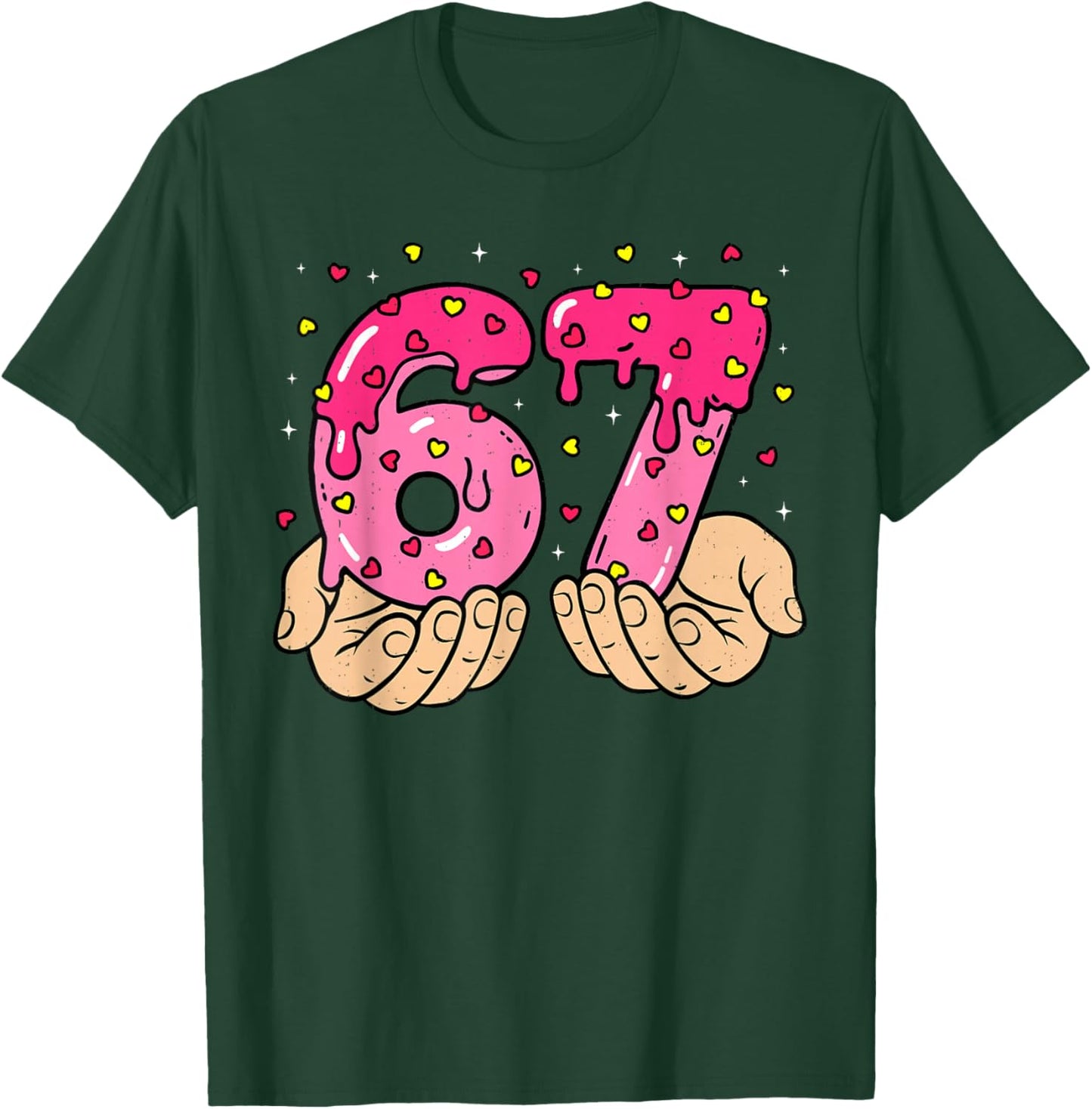 Funny 6 7 Meme Heart Gen Alpha Six Seven 67 Valentine’s Day T-Shirt - T-Shirt | Forest