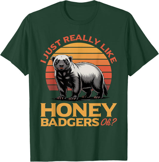 Funny Honey Badger T-Shirt - T-Shirt | Forest