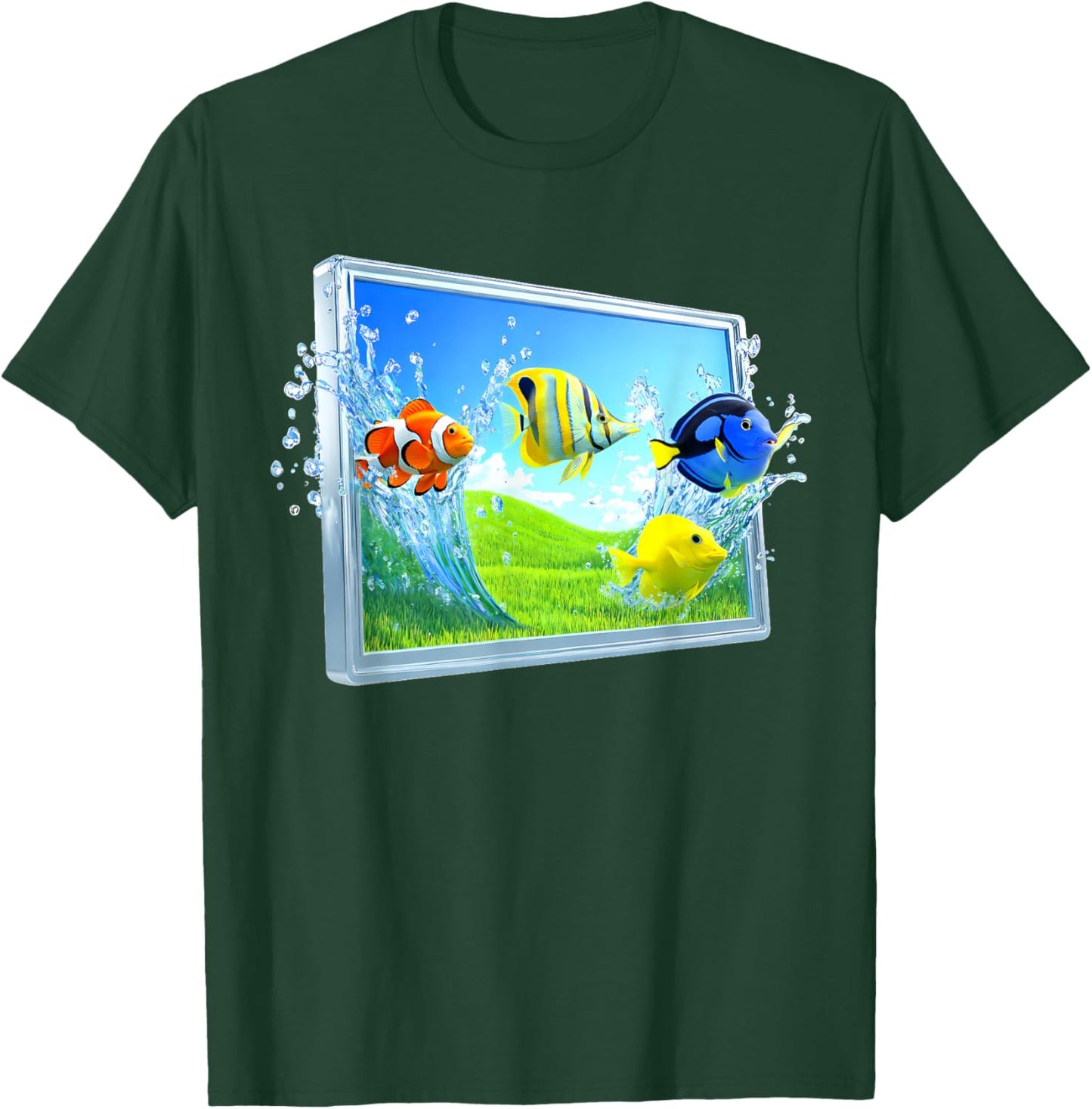 Frutiger Aero Fish T-Shirt - T-Shirt | Forest